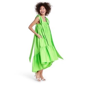 Green Layered Maxi Dress